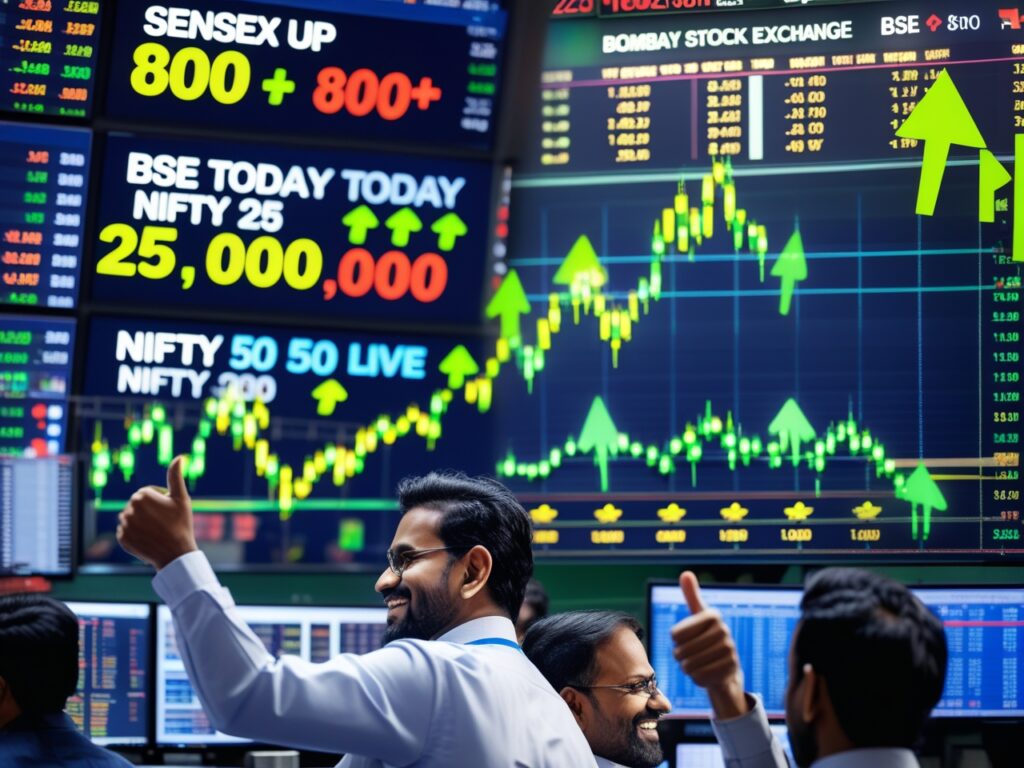Sensex Soars 800+ Points