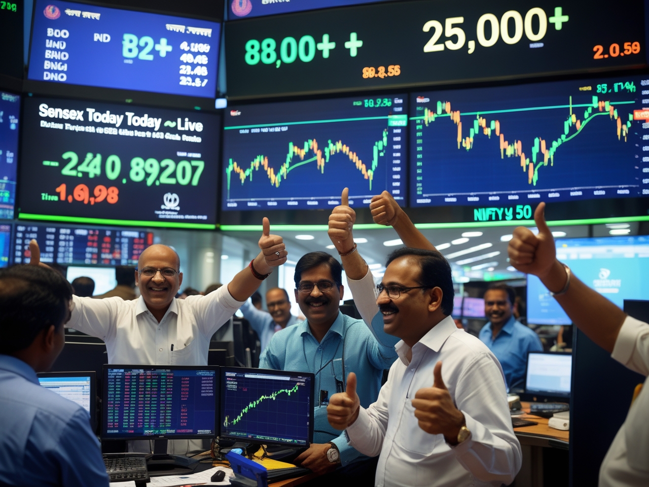 Sensex Soars 800+ Points
