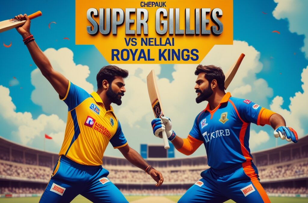 TNPL 2025 Match 6: Chepauk Super Gillies vs Nellai Royal Kings