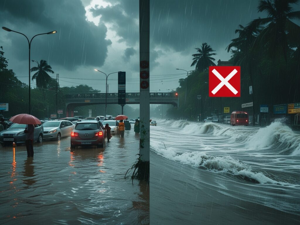 Delhi Heavy Rainfall and Mumbai Red Alert