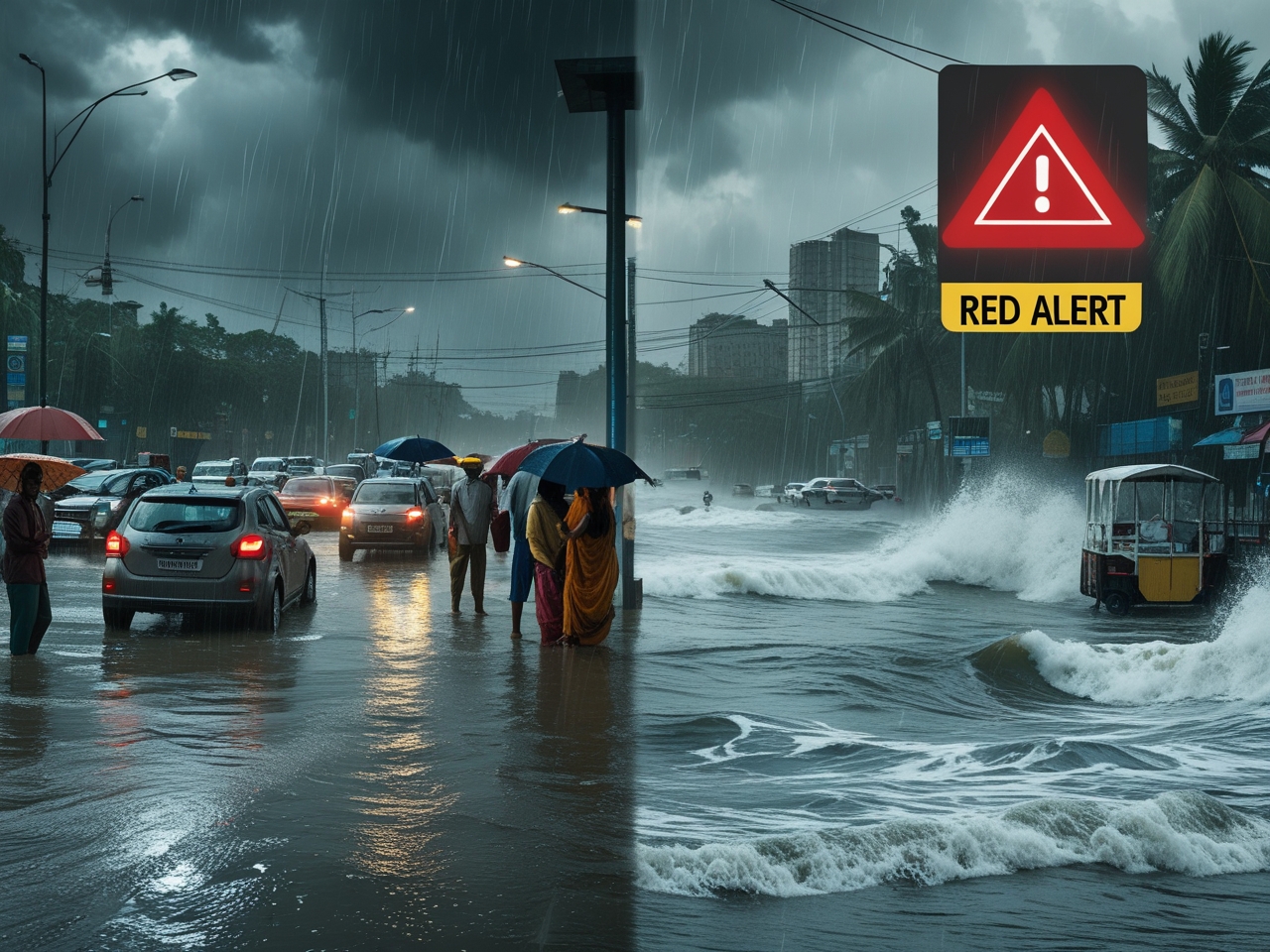 Delhi Heavy Rainfall and Mumbai Red Alert
