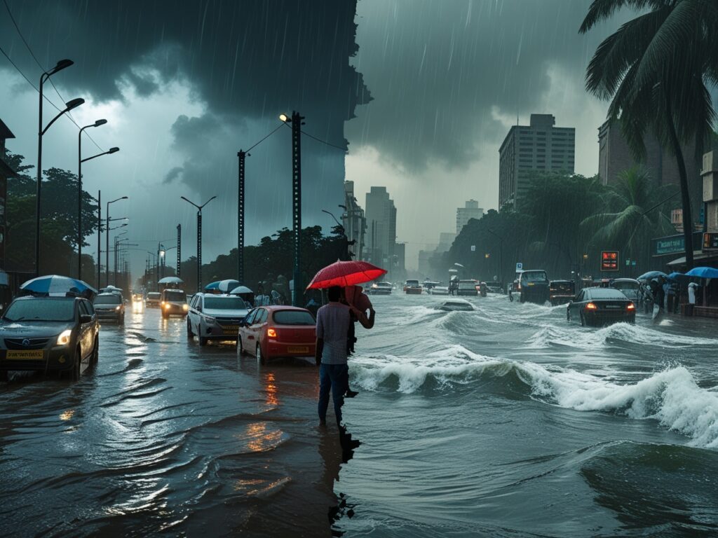 Delhi Heavy Rainfall and Mumbai Red Alert